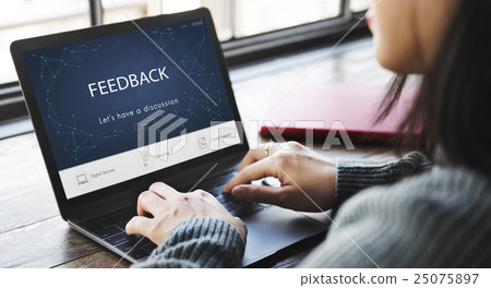 Contact Register Feedback Support Help Concept 25075897