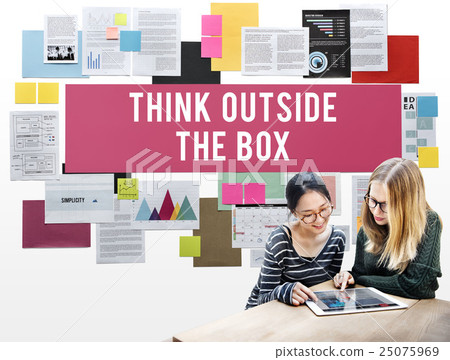 Think Outside The Box Creativity Ideas Imagine Concept 25075969