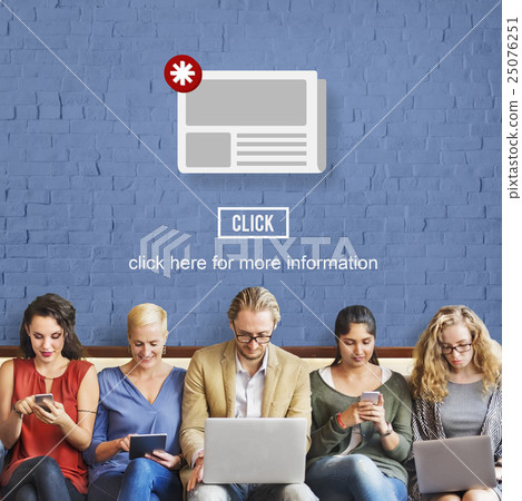 Hot News Newsletter Announcement Daily Concept 25076251