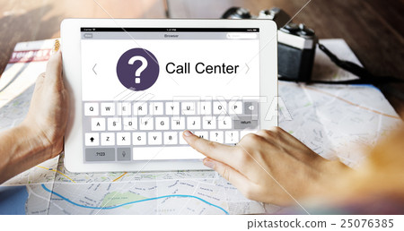 Call Center Information Operator Service Graphic Concept 25076385