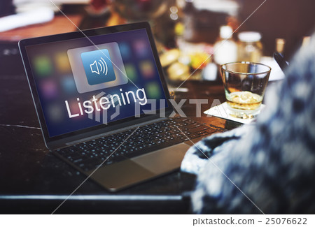 Digital Music Streaming Multimedia Entertainment Online Concept Digital Music Streaming Multimedia Entertainment Online Concept 25076622