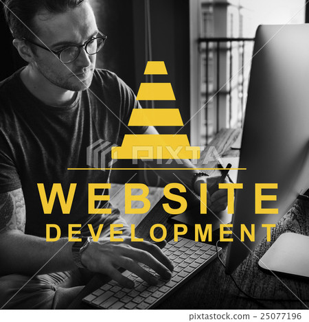 Constuction Hammer Wedge Website Webpage Concept 25077196