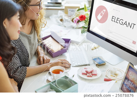 Stylish Beauty Women Elegent Enjoy Concept Stylish Beauty Women Elegent Enjoy Concept 25078876