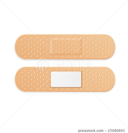 Aid Band Plaster Strips Set. Vector 25080841