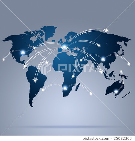 World Aviation Map 25082303