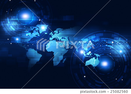 Digital Technology Blue Background 25082560