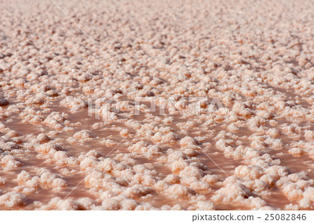 Salt formations in a dried lake of the saltworks 25082846