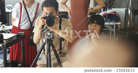 Photographer at shooting site Photographer at shooting site 25083613