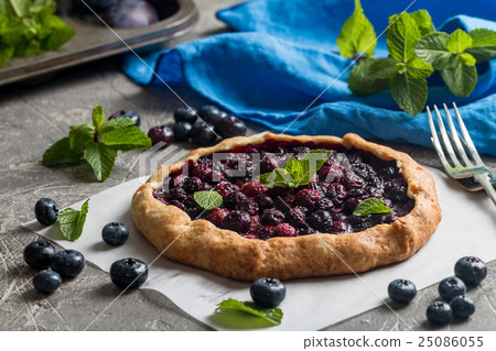 Homemade blueberry galette Homemade blueberry galette 25086055