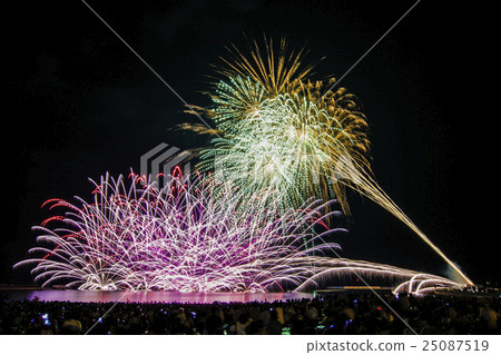 Gion Oshimazaki Festival海洋大型煙花比賽空心星礦 25087519