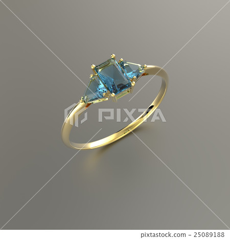 Wedding ring wiith diamond. 3D illustration Wedding ring wiith diamond. 3D illustration 25089188