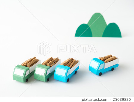 林業木材運輸森林減薄木材木材 25089820