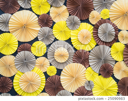 Colorful paper flower on board 25090983