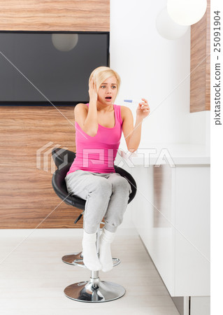 pregnancy test negative result surprised unhappy 25091904