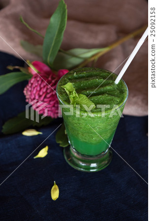 Healthy organic green smoothie Healthy organic green smoothie 25092158