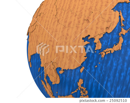 Asia on wooden Earth 25092510