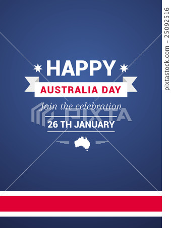 Greeting card for Australia Day in blue colors Greeting card for Australia Day in blue colors 25092516