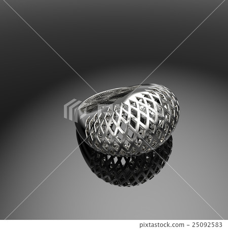 Ornamental ring. 3D illustration Ornamental ring. 3D illustration 25092583