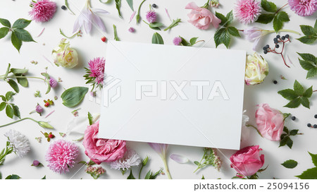 Beautiful spring floral frame 25094156