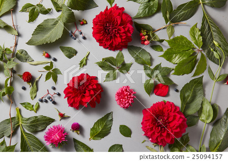 Plenty red natural roses seamless background 25094157