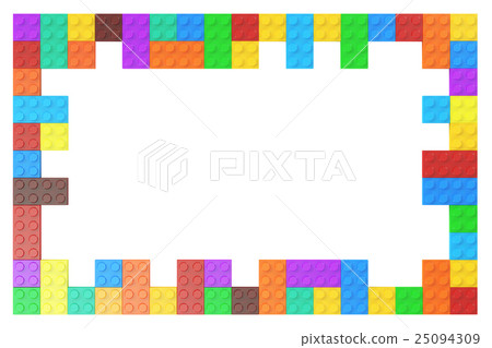 Colour Frame Block Frame from colored plastic building blocks - Stock Illustration ...