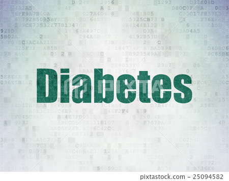 Medicine concept: Diabetes on Digital Data Paper 25094582