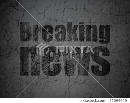 News concept: Breaking News on grunge wall 25094659