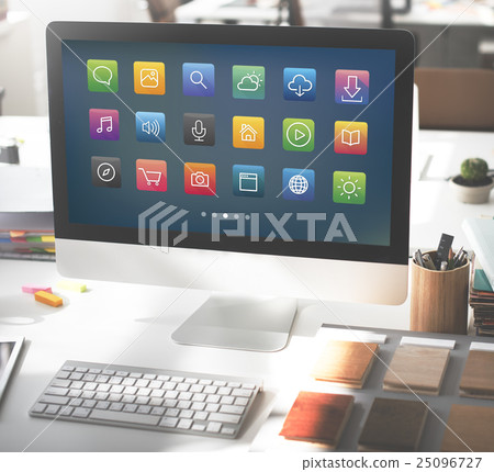 Application Connection Digital Internet Graphic Concept Application Connection Digital Internet Graphic Concept 25096727