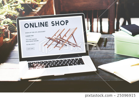 Shopping Online Shopaholics E-Commerce E-Shopping Concept 25096915