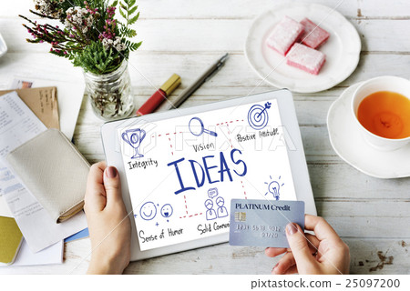 Ideas Vision Icon Illustrations Concept Ideas Vision Icon Illustrations Concept 25097200