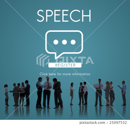 Speech Online Conversation Message Concept Speech Online Conversation Message Concept 25097532