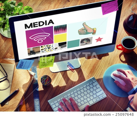 Media Digital Information Internet Social Online Concept 25097648