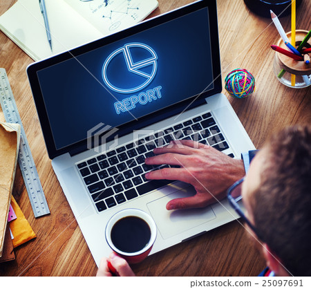 Pie Chart Diagram Graphic Icon Finance Concept 25097691