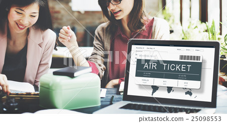 Booking Ticket Online Flight Travel Concept Booking Ticket Online Flight Travel Concept 25098553