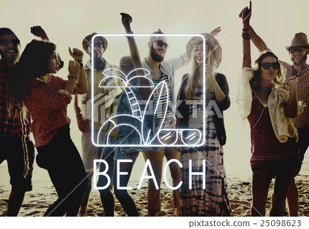 Summer Beach Sea Coast Graphics Concept 25098623