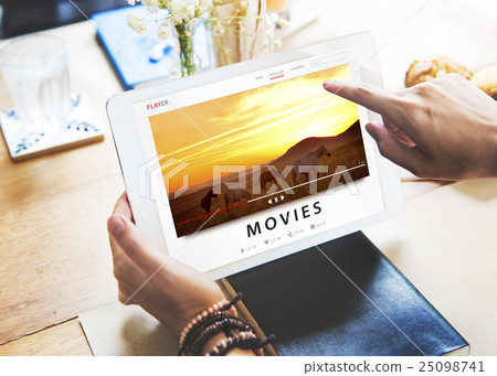 Streaming Multimedia Audio Entertainment Internet Concept Streaming Multimedia Audio Entertainment Internet Concept 25098741
