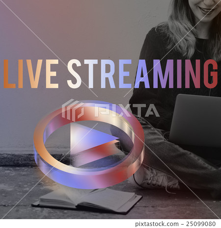 Digital Music Streaming Online Entertainment Media Concept 25099080