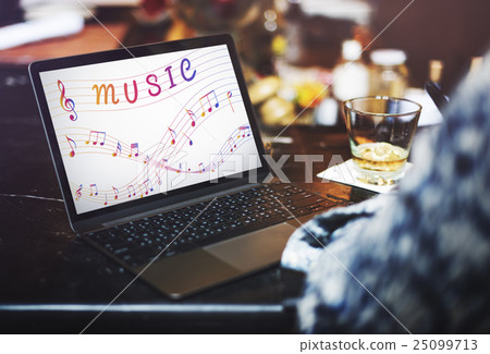Music Note Art of Sound Instrumental Concept 25099713