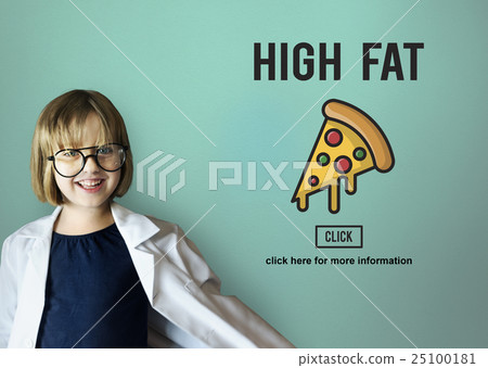 Pizza Icon Fast food Unhealthy Snacks Calories Fat Concept 25100181