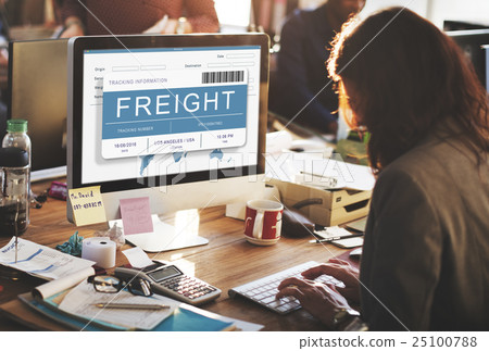 Logistics Delivery Cargo Freight Shipment Concept Logistics Delivery Cargo Freight Shipment Concept 25100788