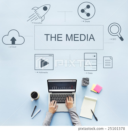 Digital Technology Icons Graphic Concept Digital Technology Icons Graphic Concept 25101378