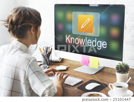 Pencil Icon Online Education Learning Graphic Concept 25101447