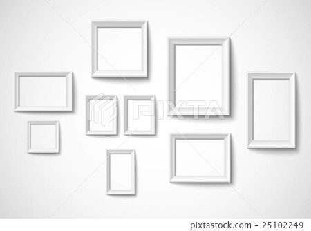 Plastic white picture frame 25102249