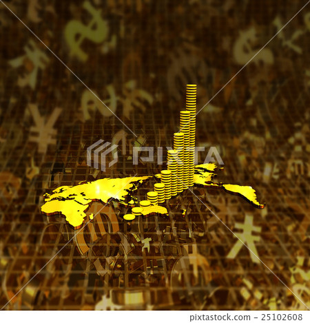 高爾夫球手的表現圖和世界地圖 25102608
