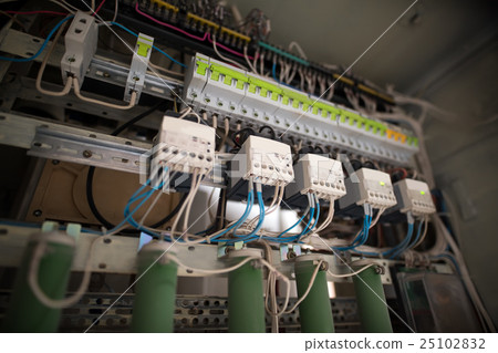 Electrics. Photo of fuses and contactors 25102832