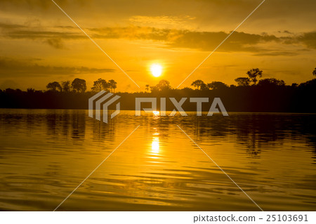 Sunset over the Amazon River Sunset over the Amazon River 25103691