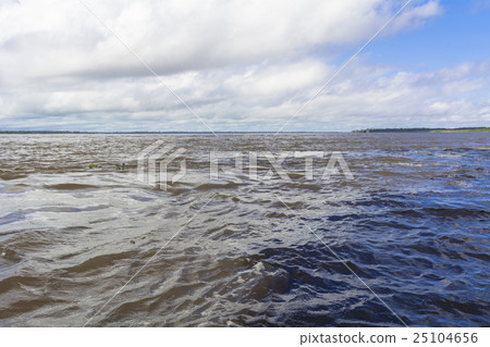 2 river confluence in the Amazon River 2 river confluence in the Amazon River 25104656