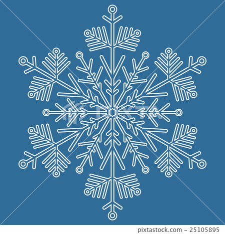 Pretty Round Snowflake - Stock Illustration [25105895] - PIXTA