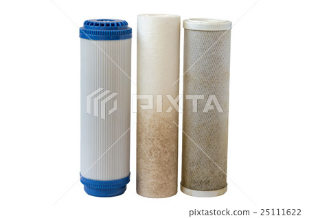 cartridges for water filter isolated on white 25111622