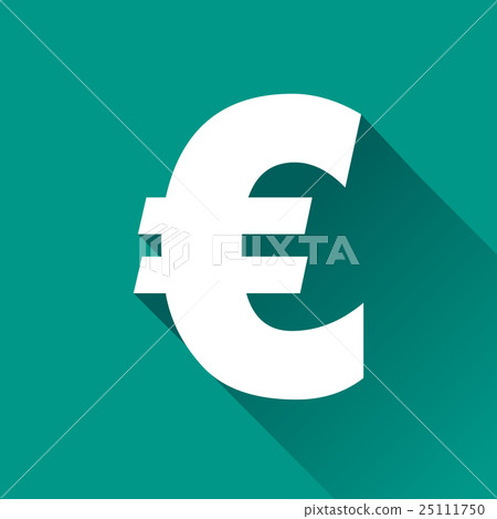 euro flat design icon - Stock Illustration [25111750] - PIXTA